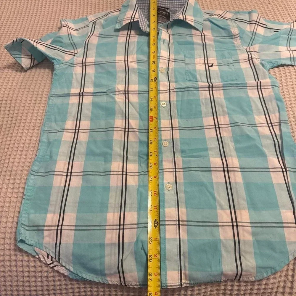 Nautica plaid boys button up shirt